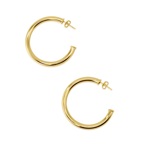 Tubular Gold Hoops